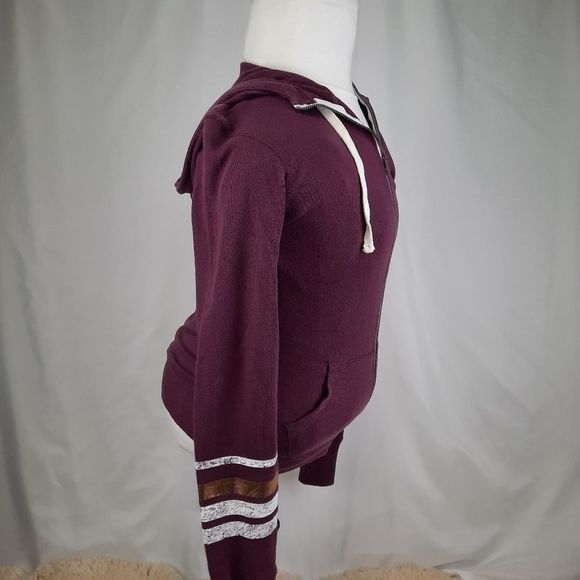 SO hoodie sweater lightweight sweatshirt long sleeve womens M zip thumb hole - Picture 9 of 13